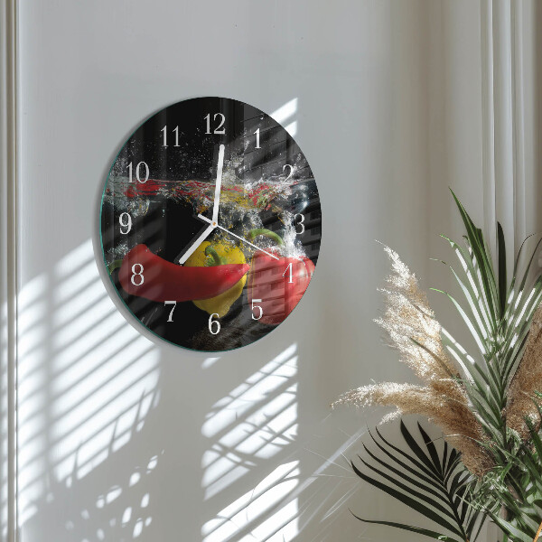 Horloge ronde Poivre