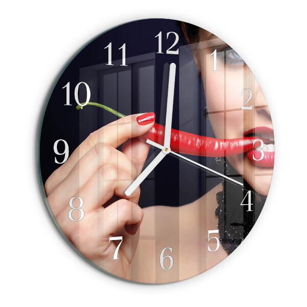 Horloge ronde piment