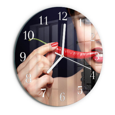 Horloge ronde piment