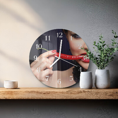 Horloge ronde piment