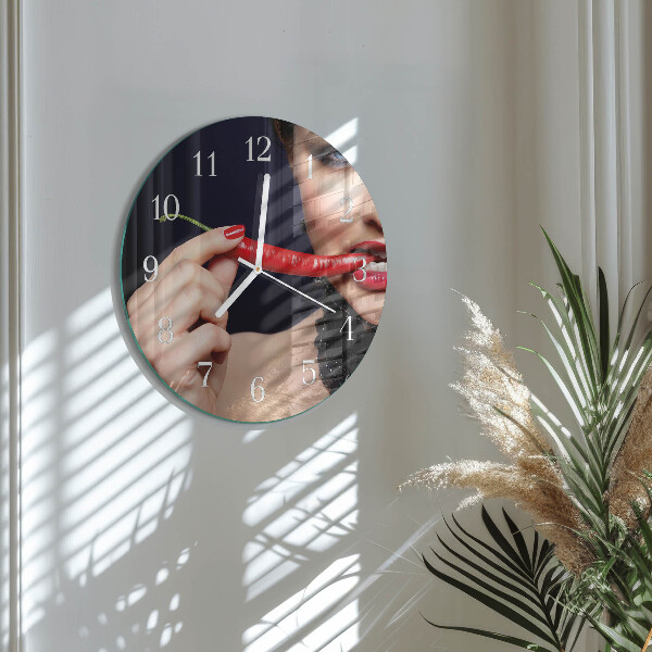Horloge ronde piment