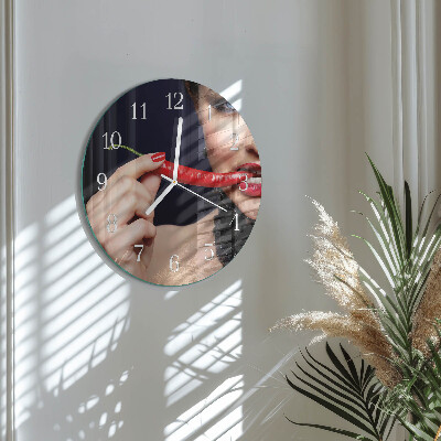 Horloge ronde piment