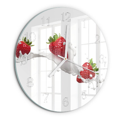 Horloge ronde Fraise