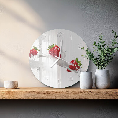 Horloge ronde Fraise