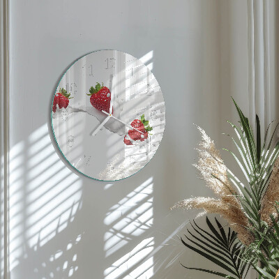 Horloge ronde Fraise