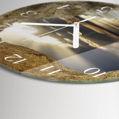 Horloge ronde Cœur dans le Rocher