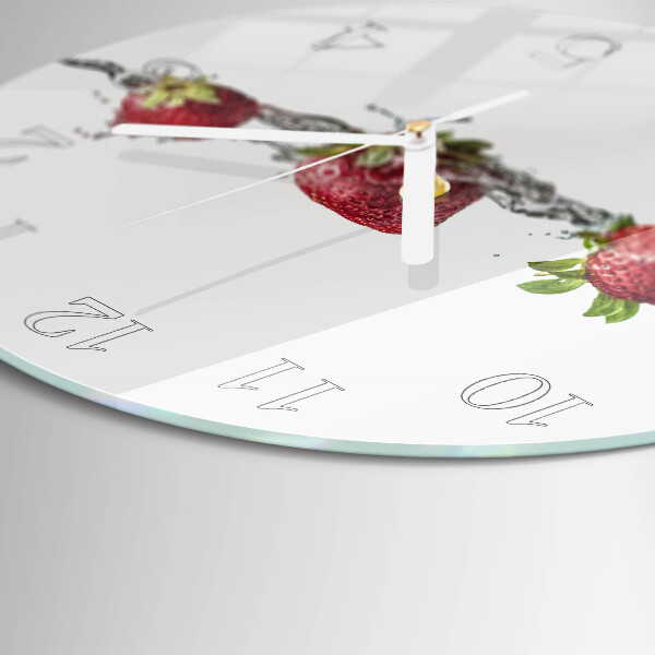 Horloge ronde Fraises dans l'eau