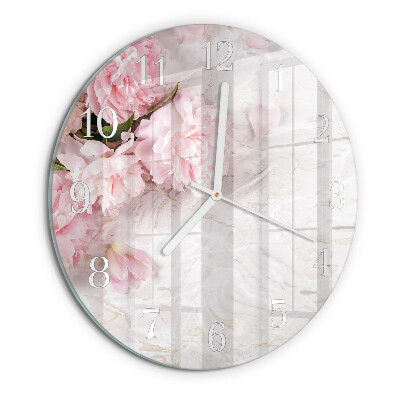 Horloge ronde Fleurs