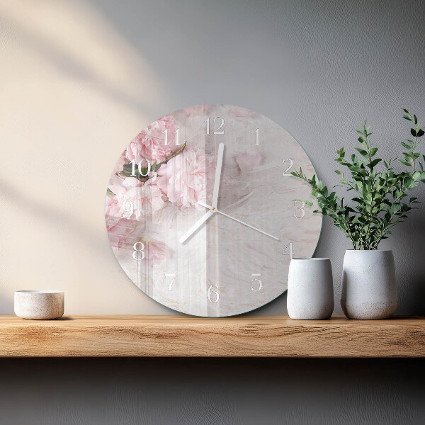 Horloge ronde Fleurs