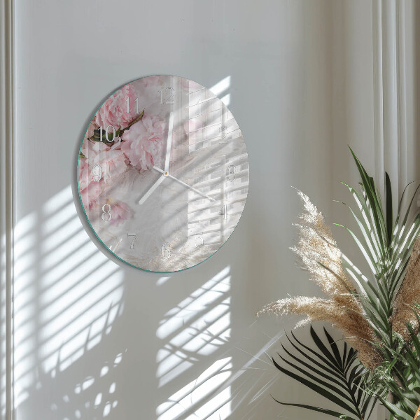 Horloge ronde Fleurs
