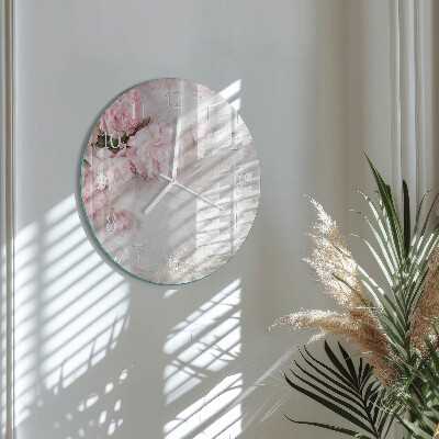 Horloge ronde Fleurs