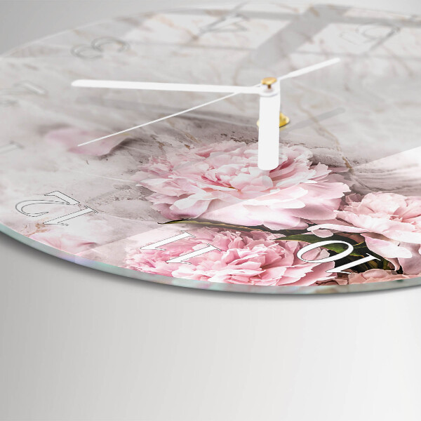 Horloge ronde Fleurs