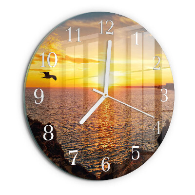 Horloge ronde Coucher de soleil