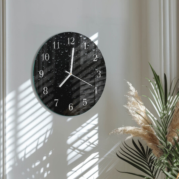 Horloge ronde Gouttes