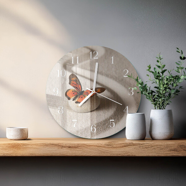 Horloge ronde Papillon