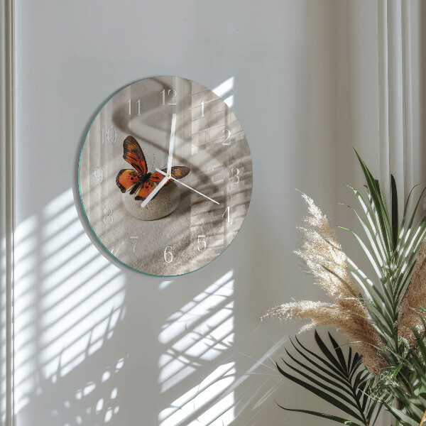 Horloge ronde Papillon