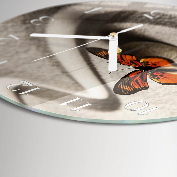 Horloge ronde Papillon