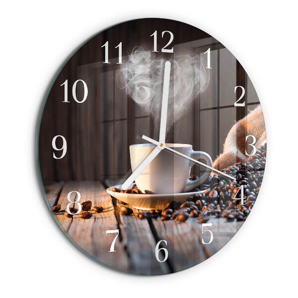 Horloge ronde Amour du café