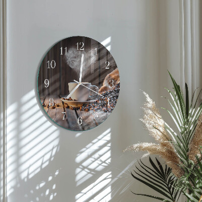 Horloge ronde Amour du café