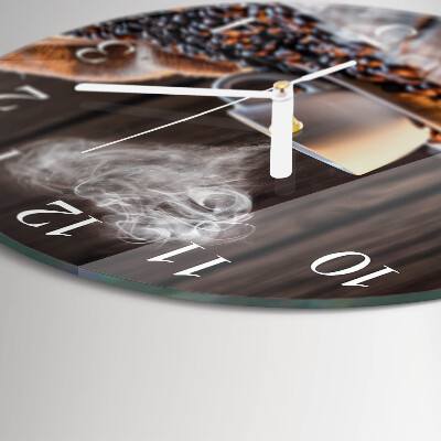Horloge ronde Amour du café