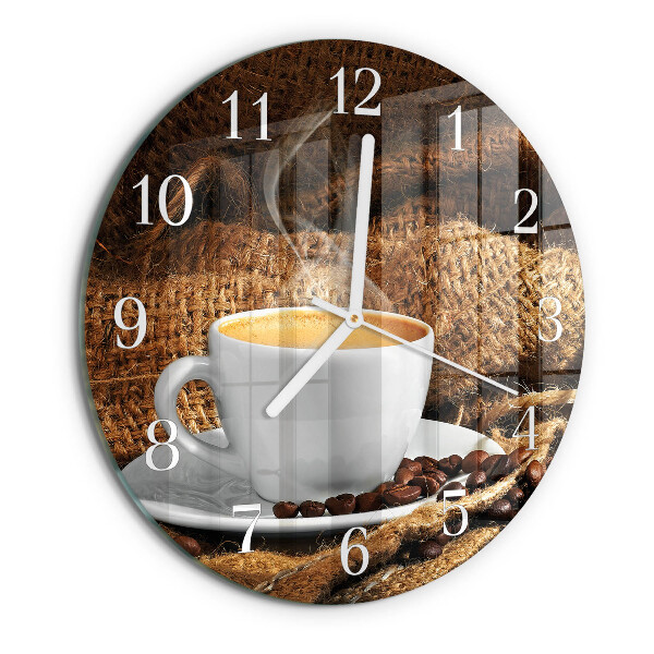 Horloge ronde Café en grains