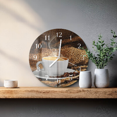 Horloge ronde Café en grains
