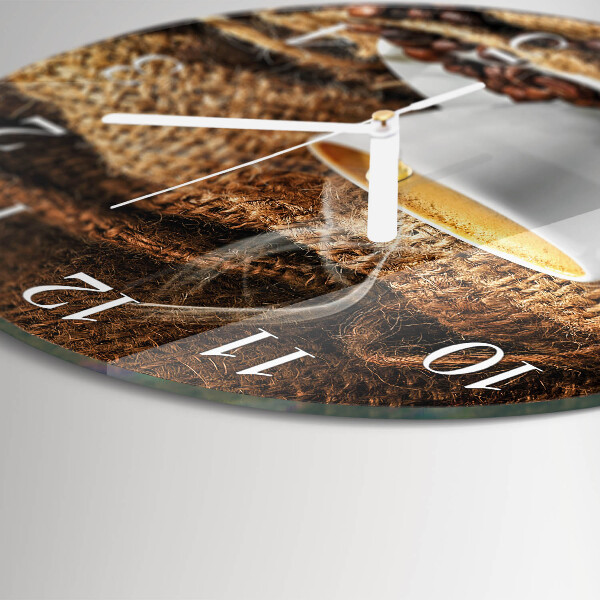 Horloge ronde Café en grains