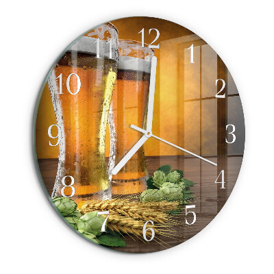 Horloge ronde Verres de bière