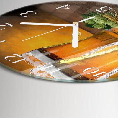 Horloge ronde Verres de bière
