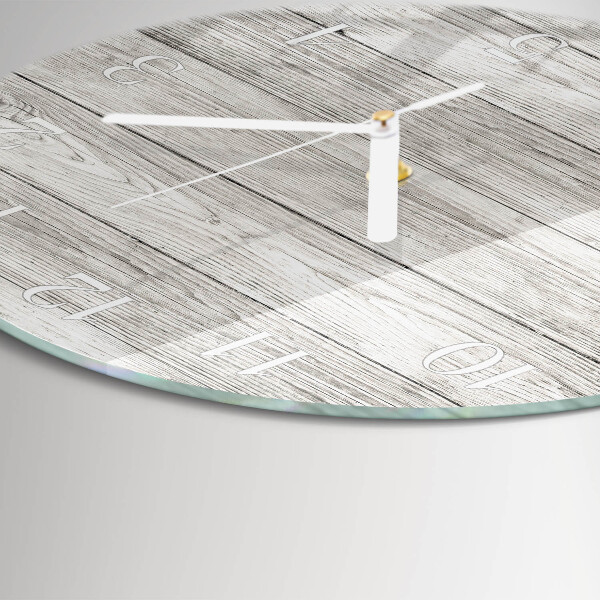 Horloge ronde Tableaux gris