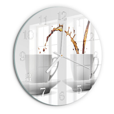 Horloge ronde Tasses de café