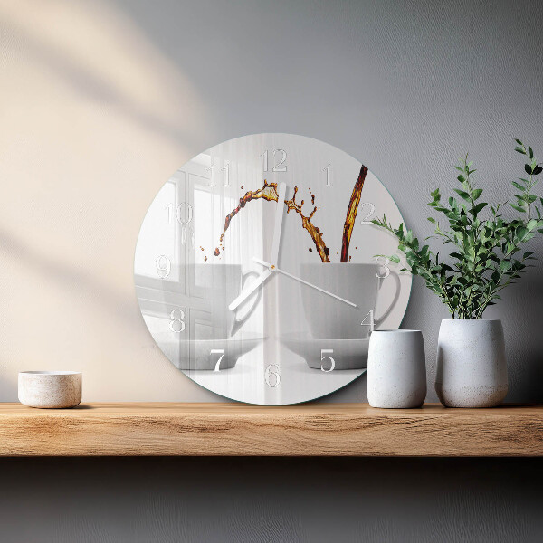 Horloge ronde Tasses de café