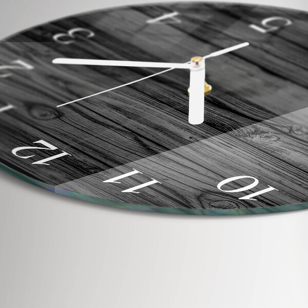 Horloge ronde Bois