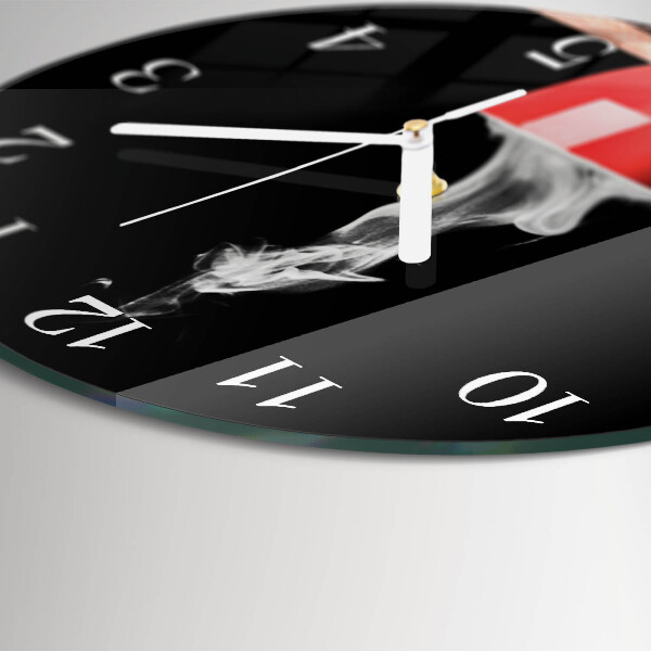 Horloge ronde Une tasse de café