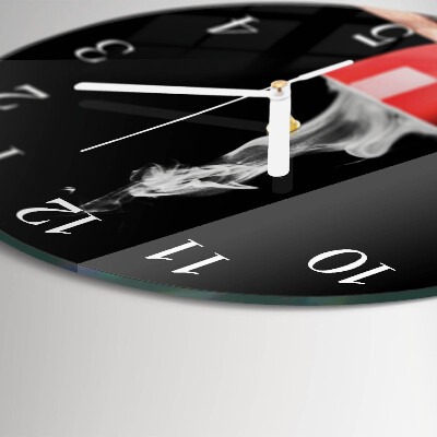 Horloge ronde Une tasse de café