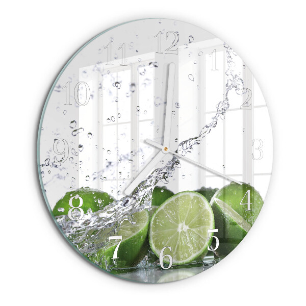 Horloge ronde Citrons verts