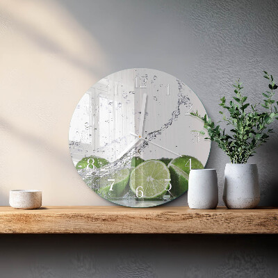 Horloge ronde Citrons verts