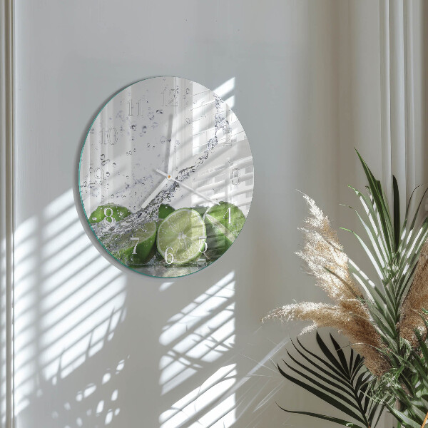 Horloge ronde Citrons verts
