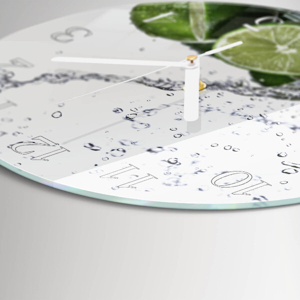 Horloge ronde Citrons verts