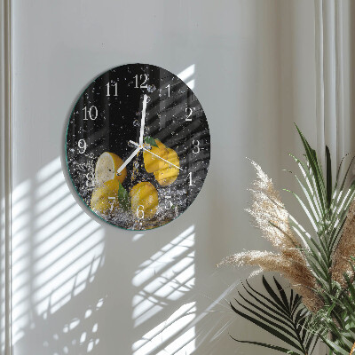 Horloge ronde Citrons