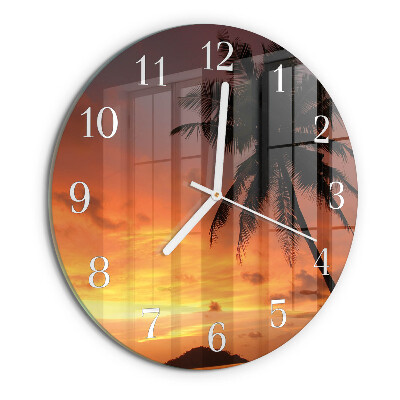 Horloge ronde Palmier