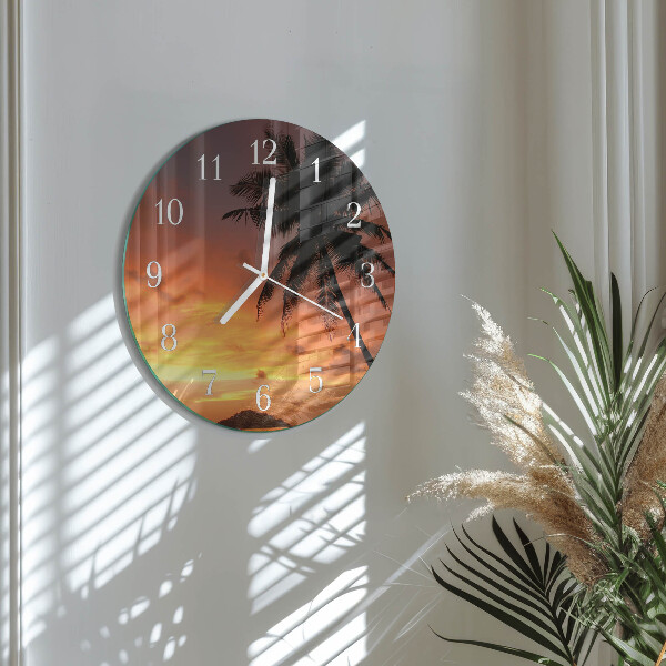 Horloge ronde Palmier