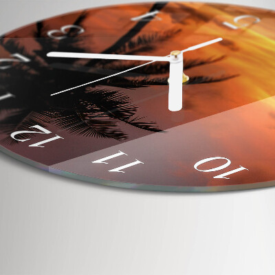 Horloge ronde Palmier