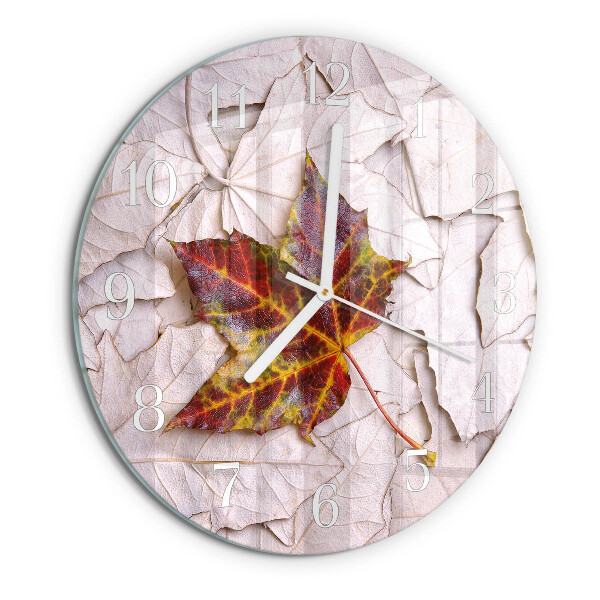 Horloge ronde Feuille d'érable