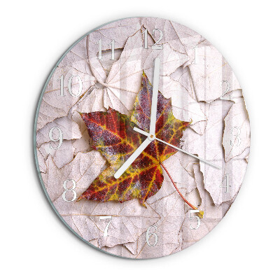 Horloge ronde Feuille d'érable