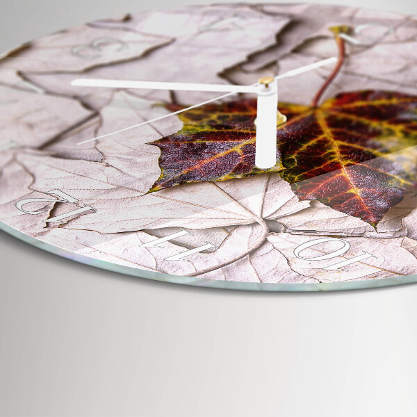 Horloge ronde Feuille d'érable