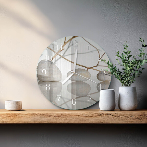 Horloge ronde Pierres