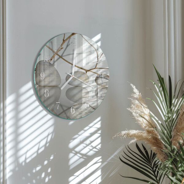 Horloge ronde Pierres