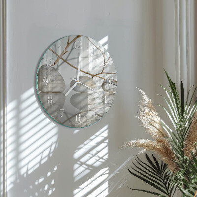 Horloge ronde Pierres