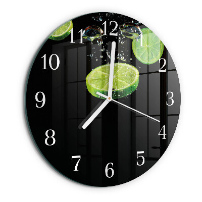 Horloge ronde Citrons verts